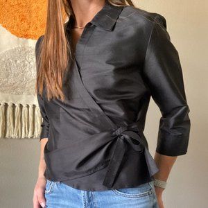 Black Wrap Shirt